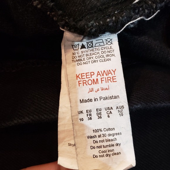 Nasty Gal Size 10 Black Short Sleeve Utility Jumpsuit 100% Cotton - Picture 9 of 9